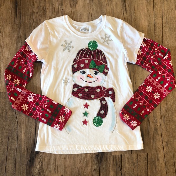 Holiday Time Other - Holiday Time Girls XL snowman shirt
